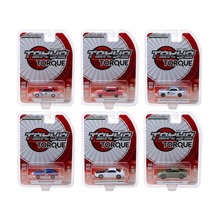 GREENLIGHT 1 by 64 Diecast for Tokyo Torque Series 5 Model Cars 47030SET